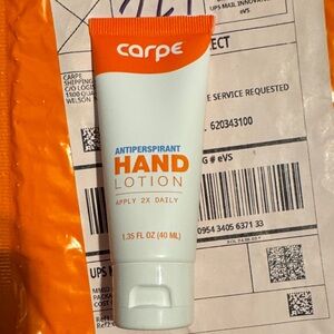 Carpe Antiperspirant Hand Lotion - Orange and White